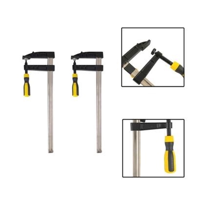 Imagem de Kit 2 Grampos Carpinteiro Tipo F Sargento 300X80Mm 12 Pol