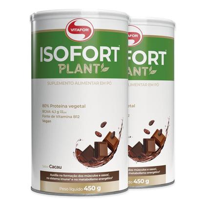 Imagem de Kit 2 Isofort Plant Vitafor 450g Cacau