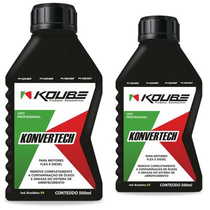 Imagem de Kit 2 Konvertech Remove Graxa Sistema Arrefecimento Koube