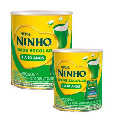 Imagem de Kit 2 Leite em Pó Ninho Idade Escolar 750g