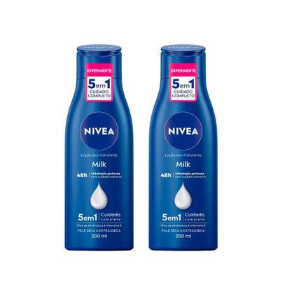 Imagem de Kit 2 Loção Hidratante Nivea Milk Hidratação Profunda Pele Seca a Extrasseca 200ml