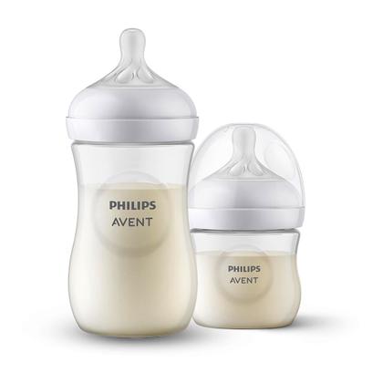 Imagem de Kit 2 Mamadeiras Avent Pétala 125ml + 260ml transparente - SCD838/26