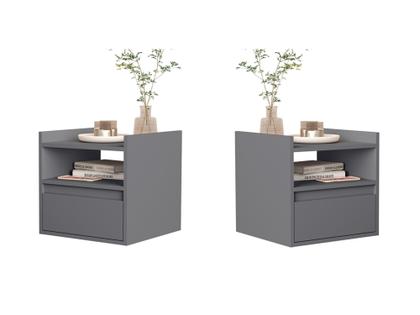 Imagem de Kit 2 Mesas Cabeceira Suspensa Porta Medina Plus Cores