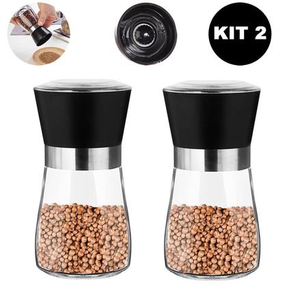 Imagem de Kit 2 Moedor de Especiarias Temperos Sal e Pimenta Cerâmica