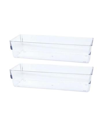 Imagem de Kit 2 Organizadores Acrílico Cristal Modular Gaveta Cozinha