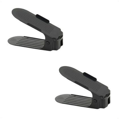 Imagem de Kit 2 Organizadores de Sapato Reforçado com Regulagem Preto