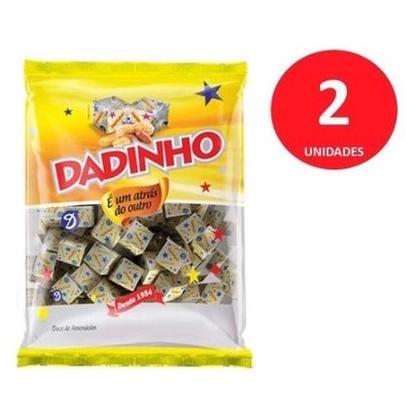 Imagem de Kit 2 Pacotes de Bala Dadinho De Amendoim 900g