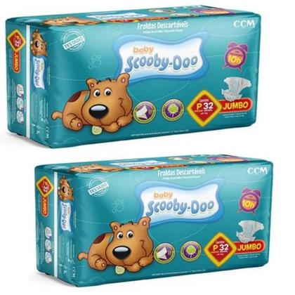 Imagem de Kit 2 PCT Fralda Descartável Scooby Doo Jumbo Todos Os Tamanho-(P)(M)(G)(XG)(XXG)