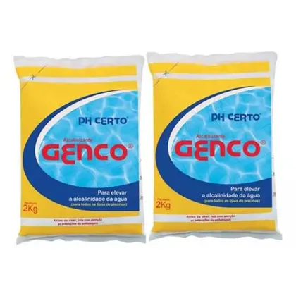Imagem de Kit 2 Ph Certo Genco Elevador De Alcalinidade Piscinas 2kg