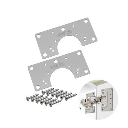 Imagem de Kit 2 Placa de Reparo Dobradica / Calco + Paraf