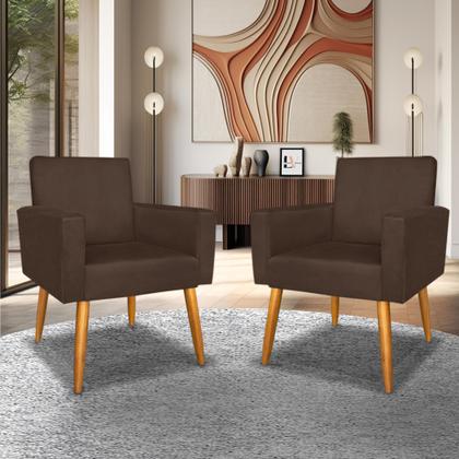 Imagem de Kit 2 Poltronas Decorativas Recepção Cadeira Reforçada