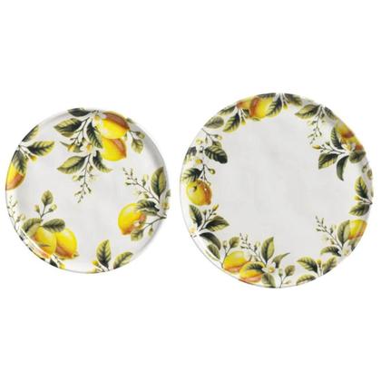 Imagem de Kit 2 Pratos Raso 27,5cm e Sobremesa 21,5cm Limonata Cerâmica Porto Brasil Cozinha Mesa Posta