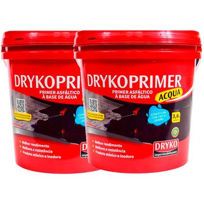 Imagem de Kit 2 Primer asfáltico 3,6l para mantas e fitas asfálticas - DrykoPrimer - Dryko