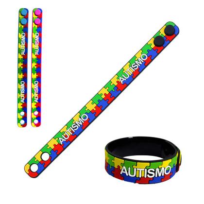 Imagem de Kit 2 Pulseira Autismo Autista Tea Quebra Cabeça id200