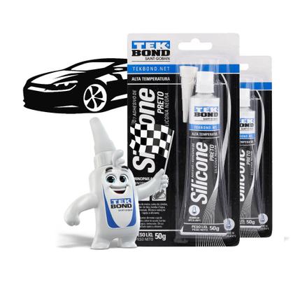 Imagem de Kit 2 Silicone Alta Temperatura Vedar Reparos Bisnaga 50g