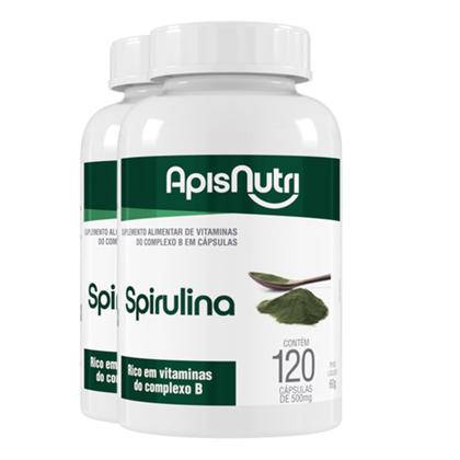 Imagem de Kit 2 Spirulina Apisnutri 120 cápsulas