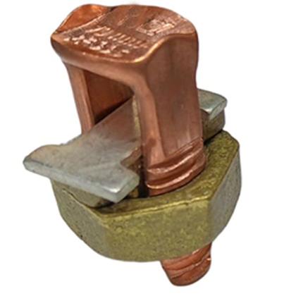 Imagem de Kit 2 Split Bolt Conector Parafuso Fendido Bimetálico 10mm para Emenda Cabos Cobre Alumínio