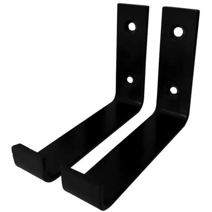 Imagem de Kit 2 Suportes Mão Francesa Invertida Par 20cm de Ferro 25mm