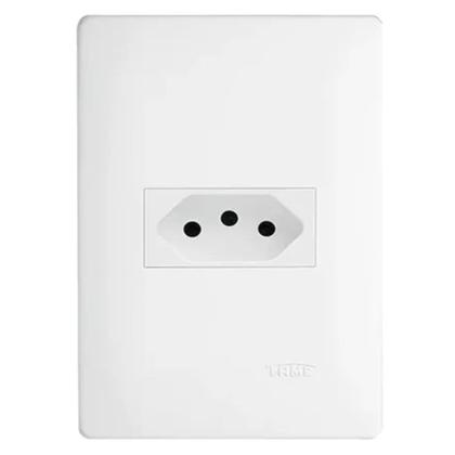 Imagem de Kit 2 Tomada Simples 20A Habitat Branco Fame 2098