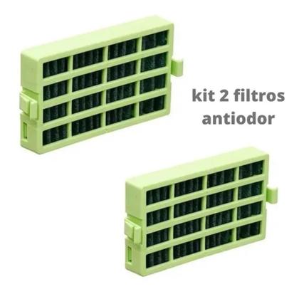 Imagem de KIT 2 un Filtro Antiodor Antibacteria Refrigerador Brastemp Consul Crm Bem Estar Verde