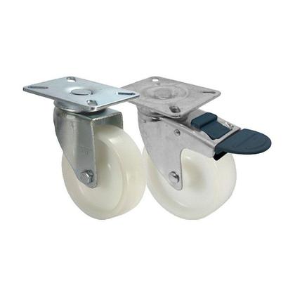 Imagem de Kit 2 un roda rodízio giratório freio trava nylon 5 po 130mm