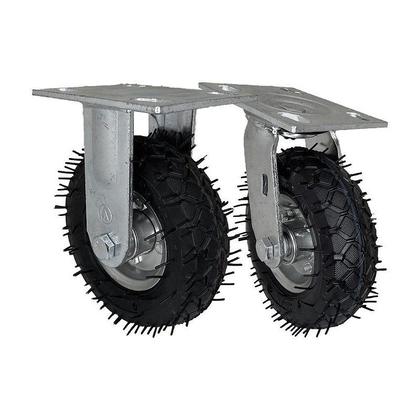 Imagem de Kit 2 un rodizio fixo e giratório pneumatico cargo speed 6x2