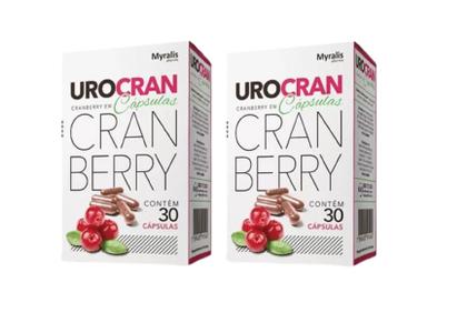 Imagem de Kit 2 Urocran Cranberry C/30 Cáps Prevenção Infeção Urinária