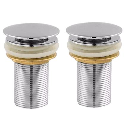 Imagem de Kit 2 Válvula Click Lavatorio 1 1/4 Metal Inox Cuba Tanque