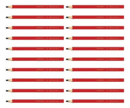 Imagem de Kit 20 Lápis Carpinteiro Marceneiro 6mm Faber Castell