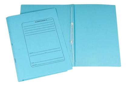 Imagem de Kit 20 Pastas Classificador De Cartão Duplo Com Grampo Azul