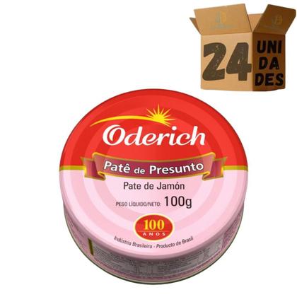 Imagem de Kit 24 Patê De Presunto Oderich Lata 100g