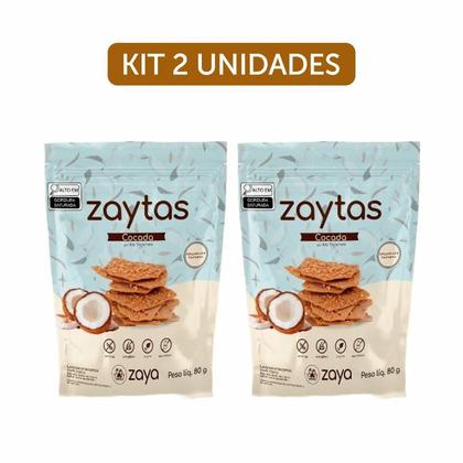 Imagem de Kit 2X: Biscoito Zaytas Cocada Sem Glúten Zaya 80g