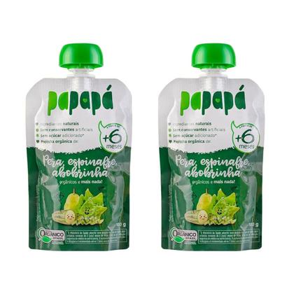 Imagem de Kit 2x: Papinha Orgânica Pera, Espinafre, Abobrinha Papapá 100g