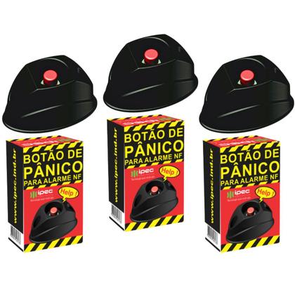 Imagem de Kit 3 Botoes de Panico Acionamento em NF