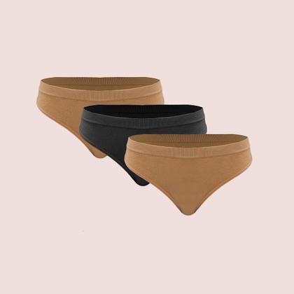 Imagem de Kit 3 Calcinha Tanga Modeladora Sem Costura Selene