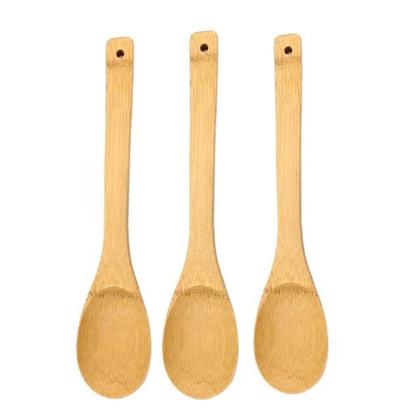 Imagem de Kit 3 colheres multiuso de bambu utensílios cozinha