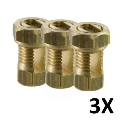 Imagem de Kit 3 Conector de Pressão Parafuso Split Bolt Metálico 06mm