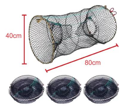 Imagem de Kit 3 Covo Com Mola Armadilha Pesca Peixe 80cm