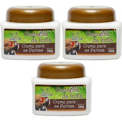 Imagem de Kit 3 Creme Para Pernas Castanha Da India Super Hidratação