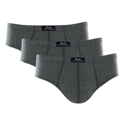 Imagem de Kit 3 Cuecas Slip Mash Algodão Lisa 074.58