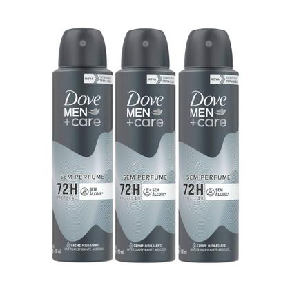 Imagem de Kit 3 Desodorante Dove Men + Care Sem Perfume Aerosol Antitranspirante 72h com 150ml