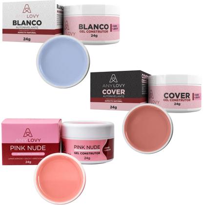 Imagem de Kit 3 Géis Anylovy 24g: Versatilidade e Qualidade para Suas Unhas