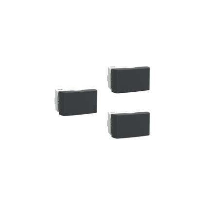 Imagem de Kit 3 Interruptor Simples Lunare Up Schneider Grafite Fosco