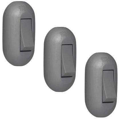 Imagem de Kit 3 Interruptor Tecla Centro De Cordao Abajur Pial 40274