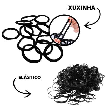 Imagem de Kit 3 Mini bolsinha com Xuxinhas e Elásticos p/ Cabelo Preta
