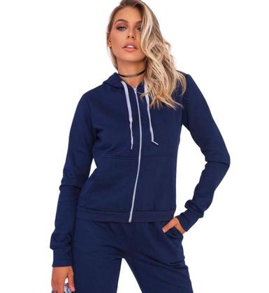 Imagem de Kit 3 Moletons Feminino Com Capuz flanelado e Zíper