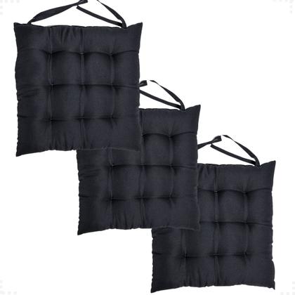 Imagem de Kit 3 Peças Futton 40x40cm Macio Diversas Cores Futon Para Cadeiras Pallets Almofadas Decorações 