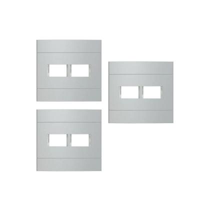 Imagem de Kit 3 Placa 4x4 2 M Branco Fosco Lunare Up Schneider S421427