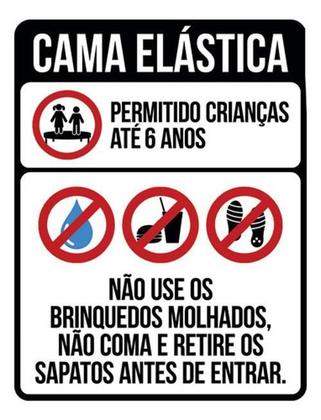 Imagem de Kit 3 Placas Cama Elástica Regras Da Casa