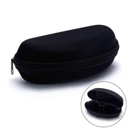 Imagem de Kit 3 Porta Oculos Estojo Para Óculos De Sol Com Zíper Preto